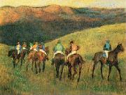 Edgar Degas Racehorses in Landscape oil painting artist